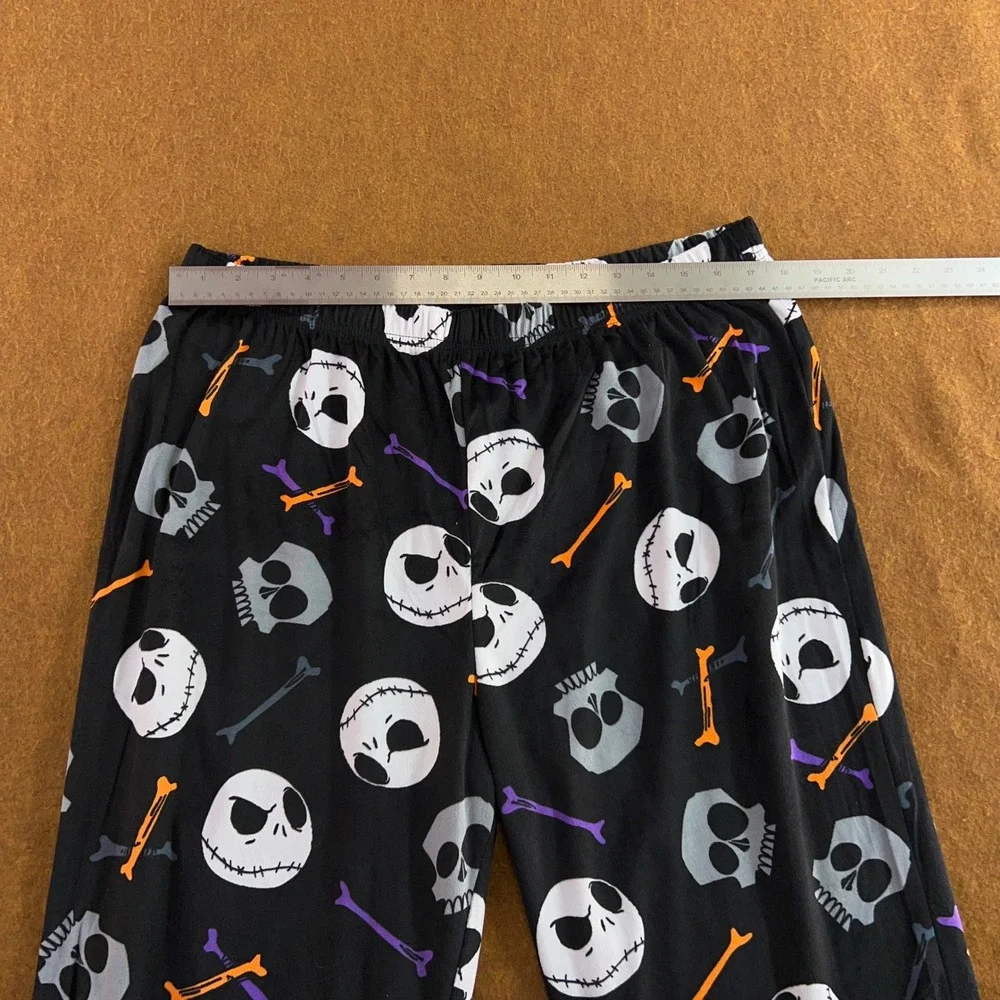 Disney Mens Large Black Jack Skellington Nightmare Before Christmas Pajama Pants